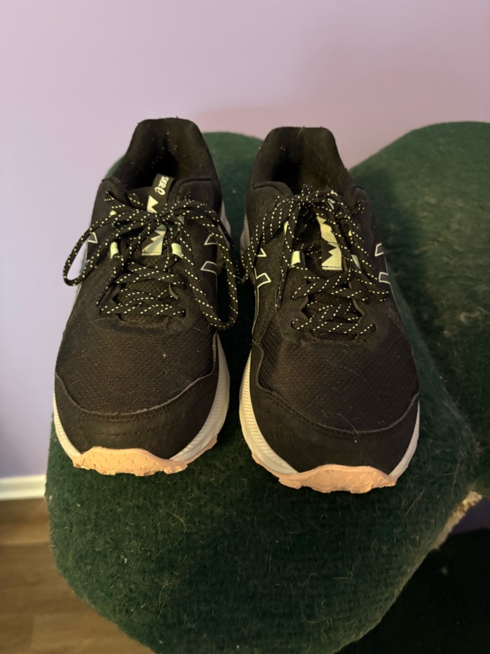 ASICS Black Sneakers with Light Peach Outsole